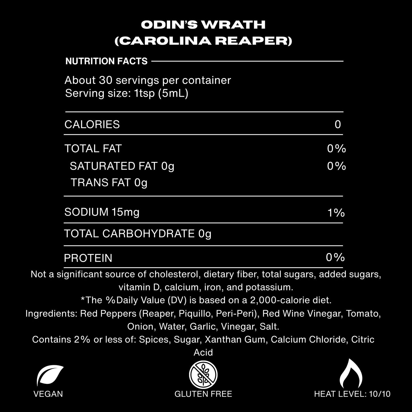 Odins Wrath Carolina Reaper Hot Sauce Gift Set For Chili Heads | The Ragnarok Hot Sauce Co. 2 Bottle Extreme Heat Combo | Includes 5 Million Scoville Pepper Extract Sauce