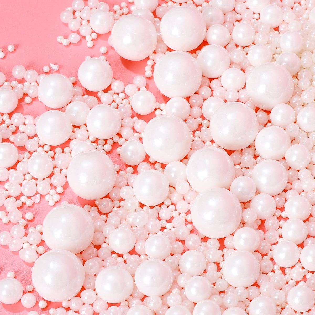 Edible White Pearl Sugar Sprinkles Candy 120G/ 4.2Oz Baking Cake Sprinkles Cupcake Toppers Ice Cream Toppings Cookie Decorations