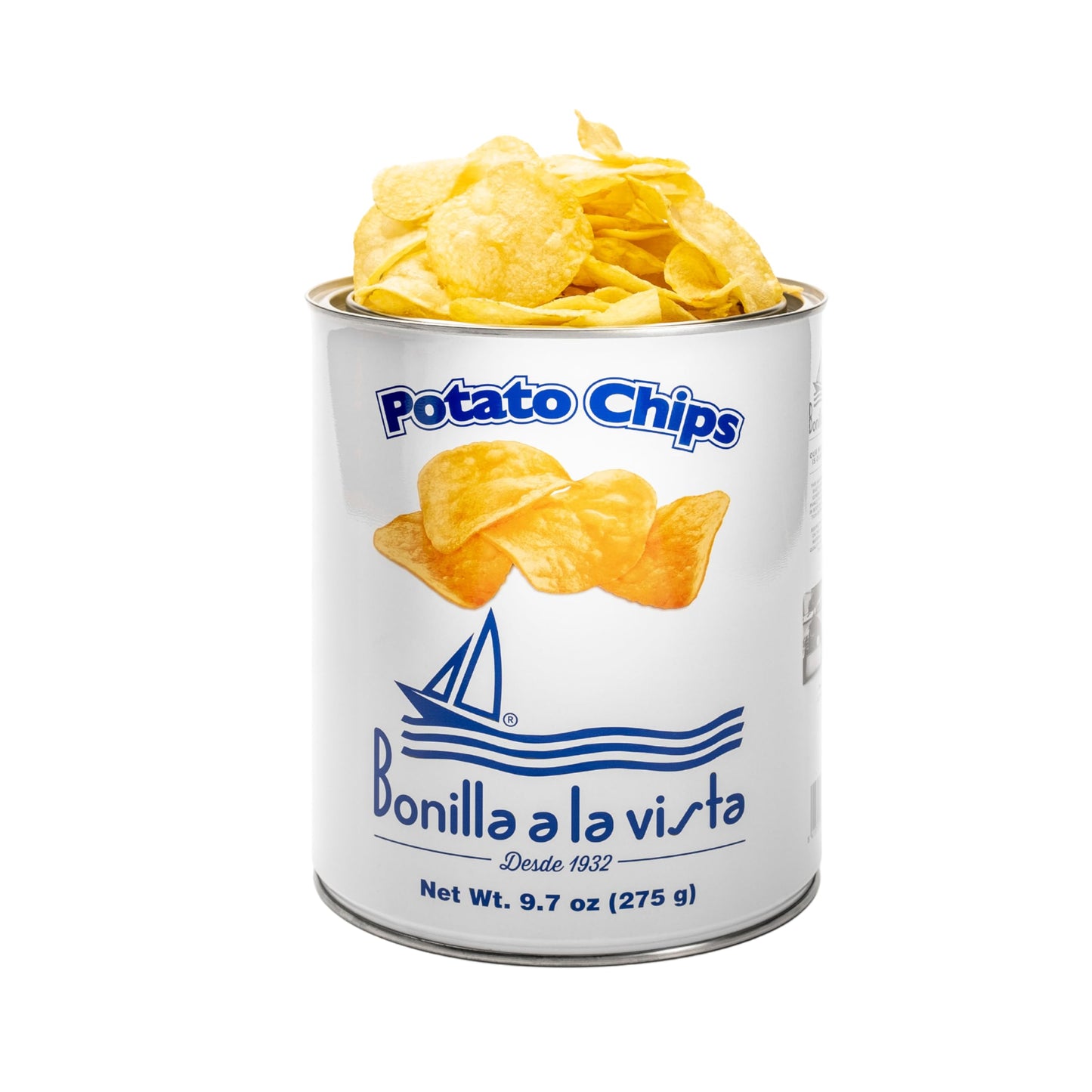 Bonilla a la Vista Potato Chips - 275g Tin - 9.7 Ounce (Pack of 1)