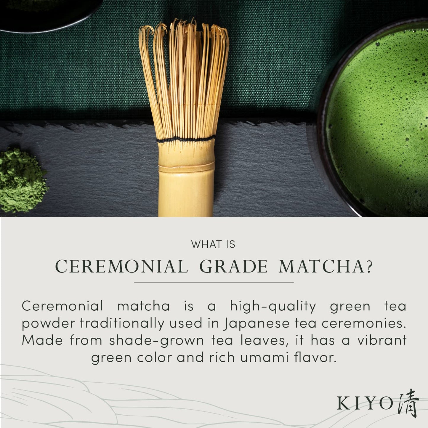 Kiyo Matcha Ceremonial Uji Matcha Green Tea Powder - Imperial Grade - 40g/1.41oz