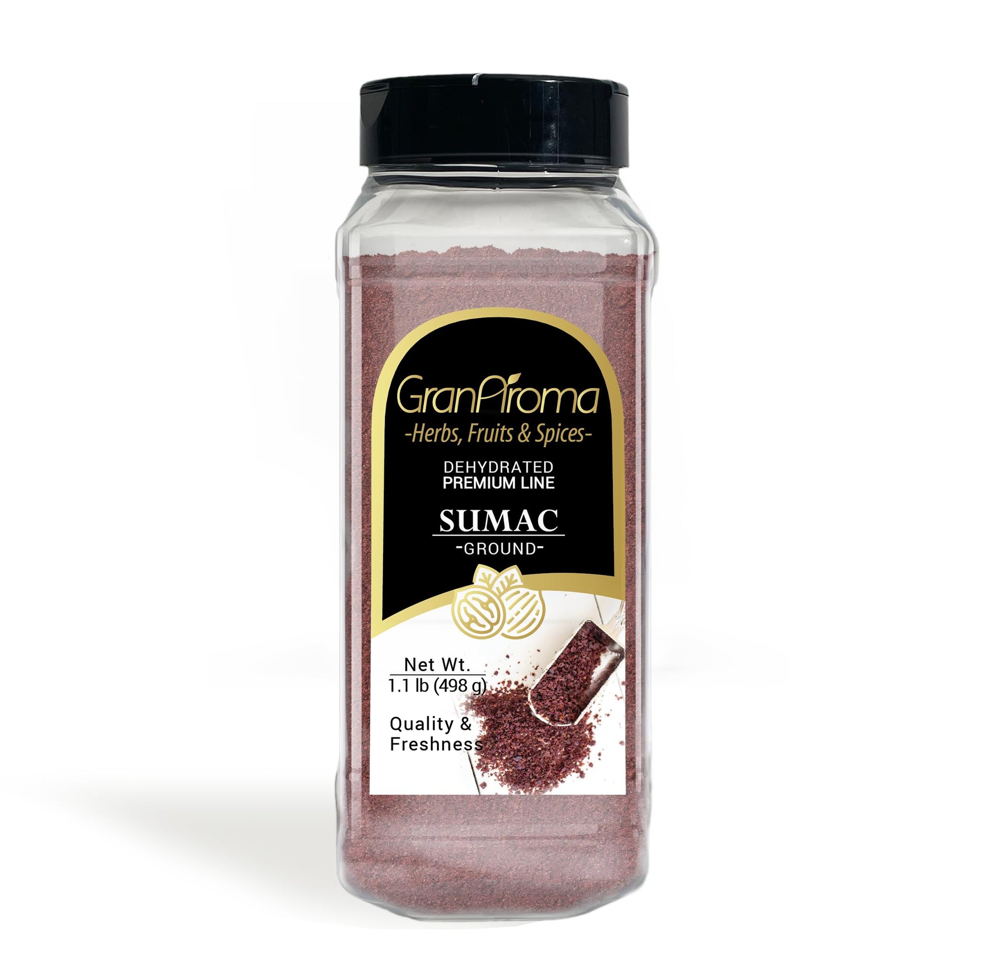 GranAroma Ground Sumac, 1.1 lb, Middle Eastern Cuisine, Tart Flavor
