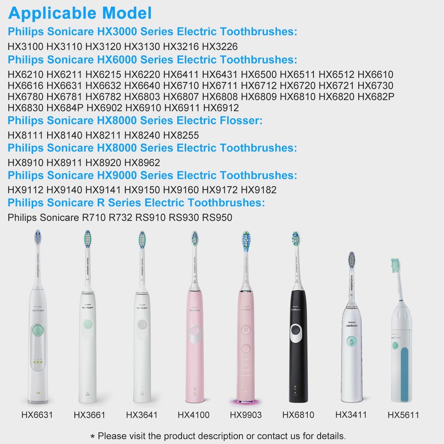 BENSN Waterproof Charger Base for Philips Sonicare Electric Toothbrush 4100-9000 Series, 1 Count, White
