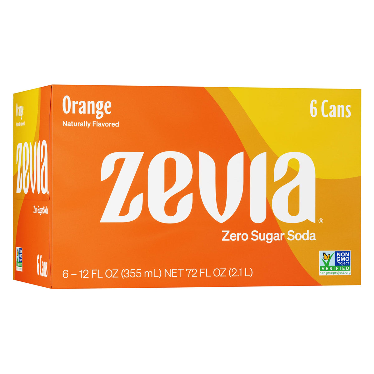 Zevia Zero Calorie Soda, Orange, 12 Ounce Cans (Pack of 6)