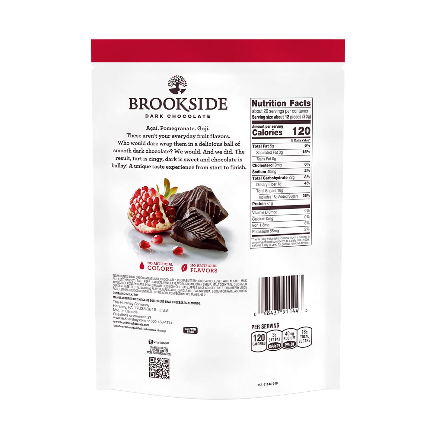 Brookside Dark Chocolate And Pomegranate Flavored Snacking Chocolate Bag, 21 Oz