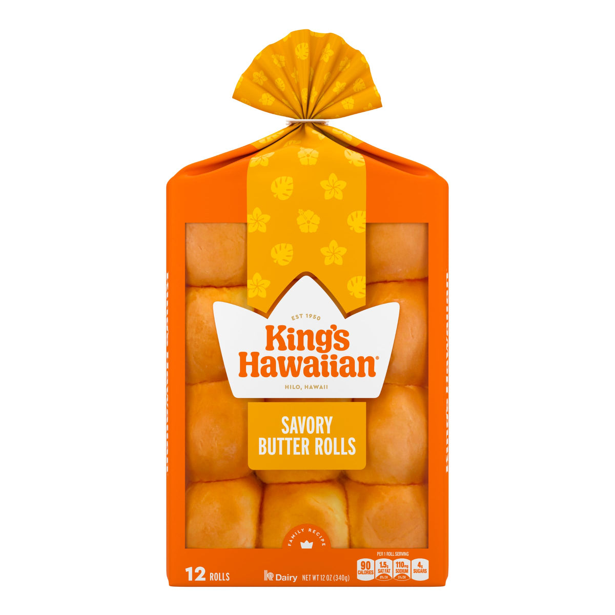 Kings Hawaiian Savory Butter Rolls, 12 ct, 12 oz