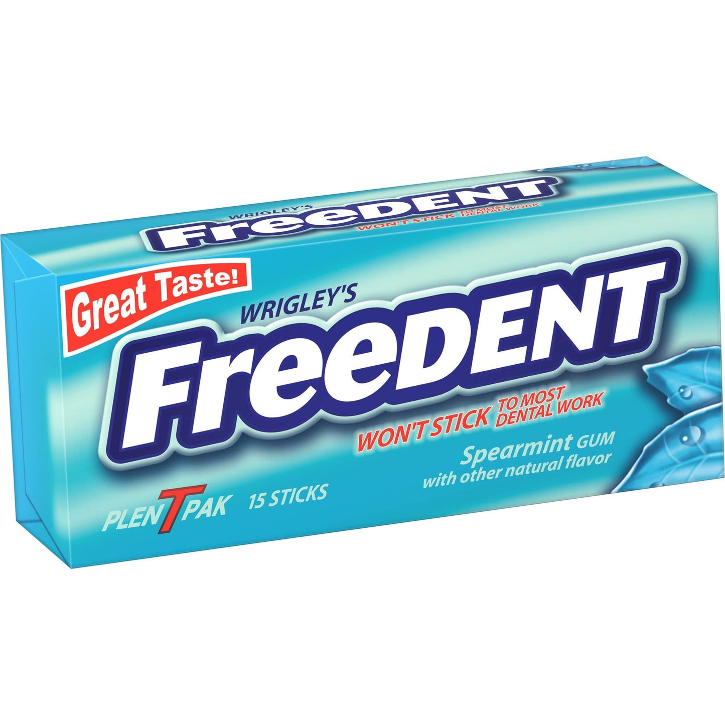 Freedent Gum Plen T Packs, Spearmint Flavor, 15 Count (Pack of 8)