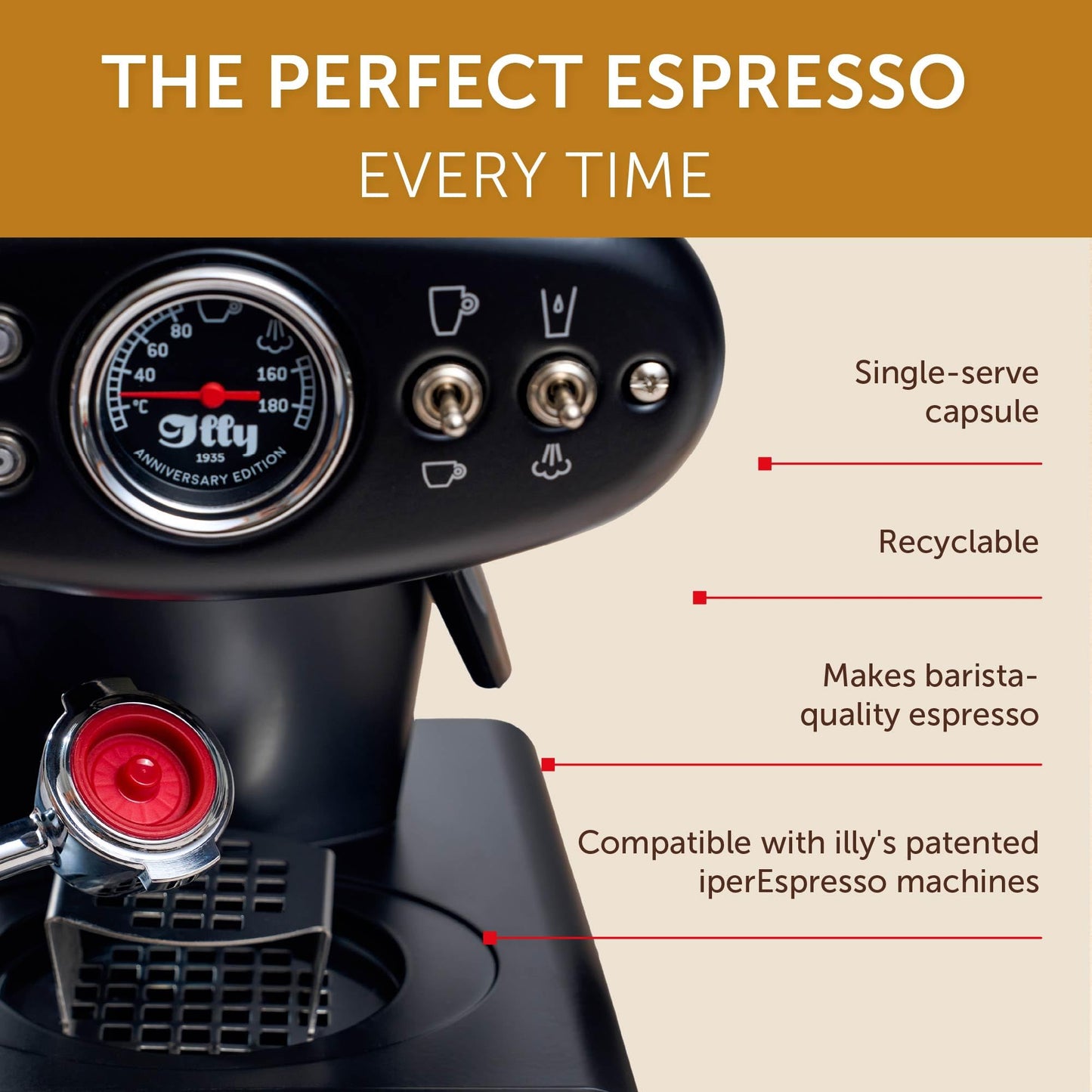 Illy Coffee IperEspresso Capsules - Single-Serve Coffee Capsules & Pods - Single Origin Ethiopia Medium Roast - Notes of Jasmine  Orange Blossom  and Chamomile - 100% Arabica - 18 Count (Pack of 6)
