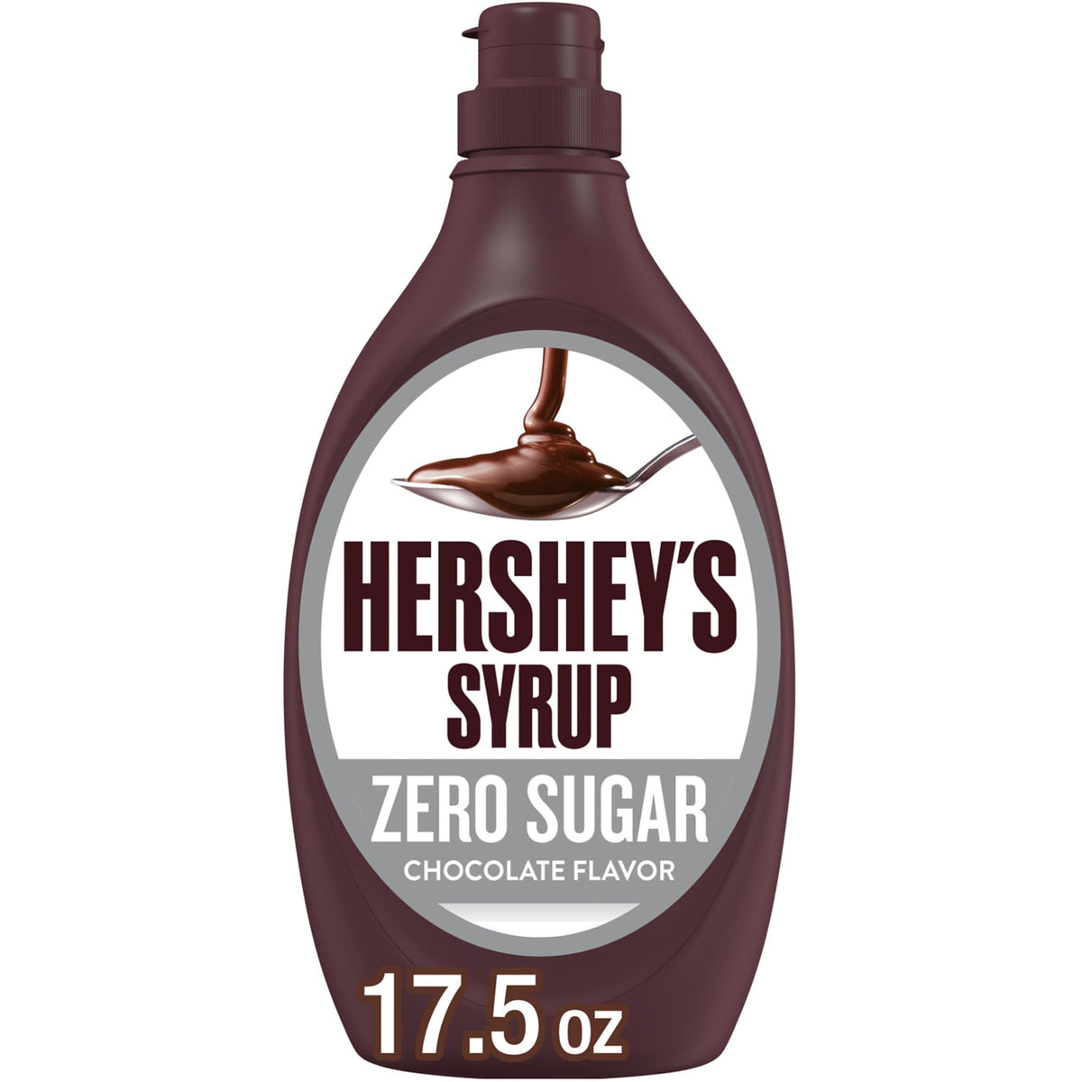 Hershey'S Zero Sugar Chocolate Syrup Bottles, 17.5 Oz (6 Count)