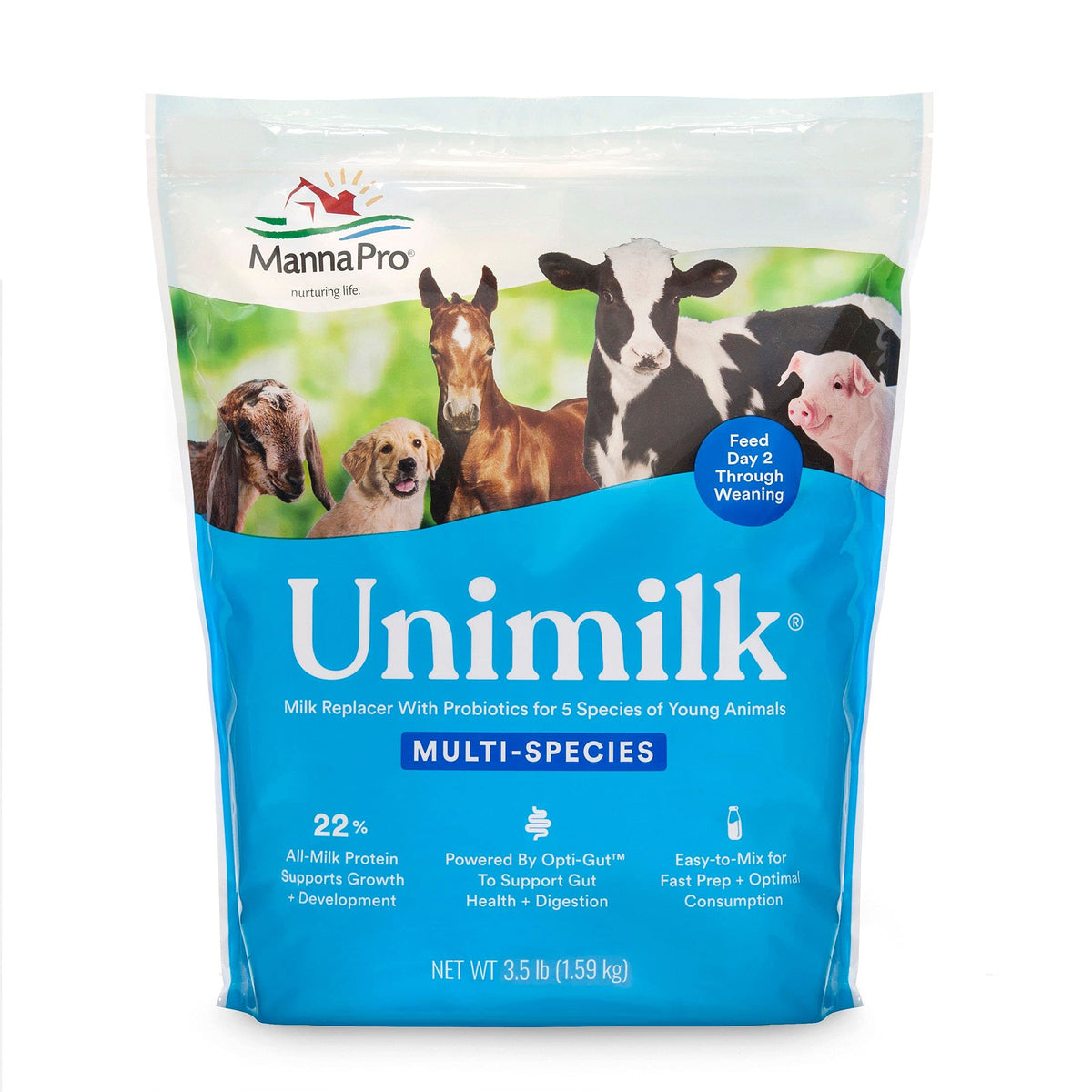 Manna Pro Unimilk 22-15 Milk Replacer, 3.5 lb