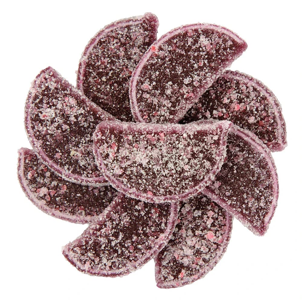 NY Spice Shop Fruit Slices Jelly Candy - 1 Pound Grapes Candied Fruit - Fruit Candy Slices - Bulk Gummy Candy Slices - Old Fashi