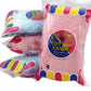 Fruidles Cotton Candy Blue and Pink Party Flavors Supplies Birthday Treats for Kids, Kosher, 3oz Bag (6-Pack)