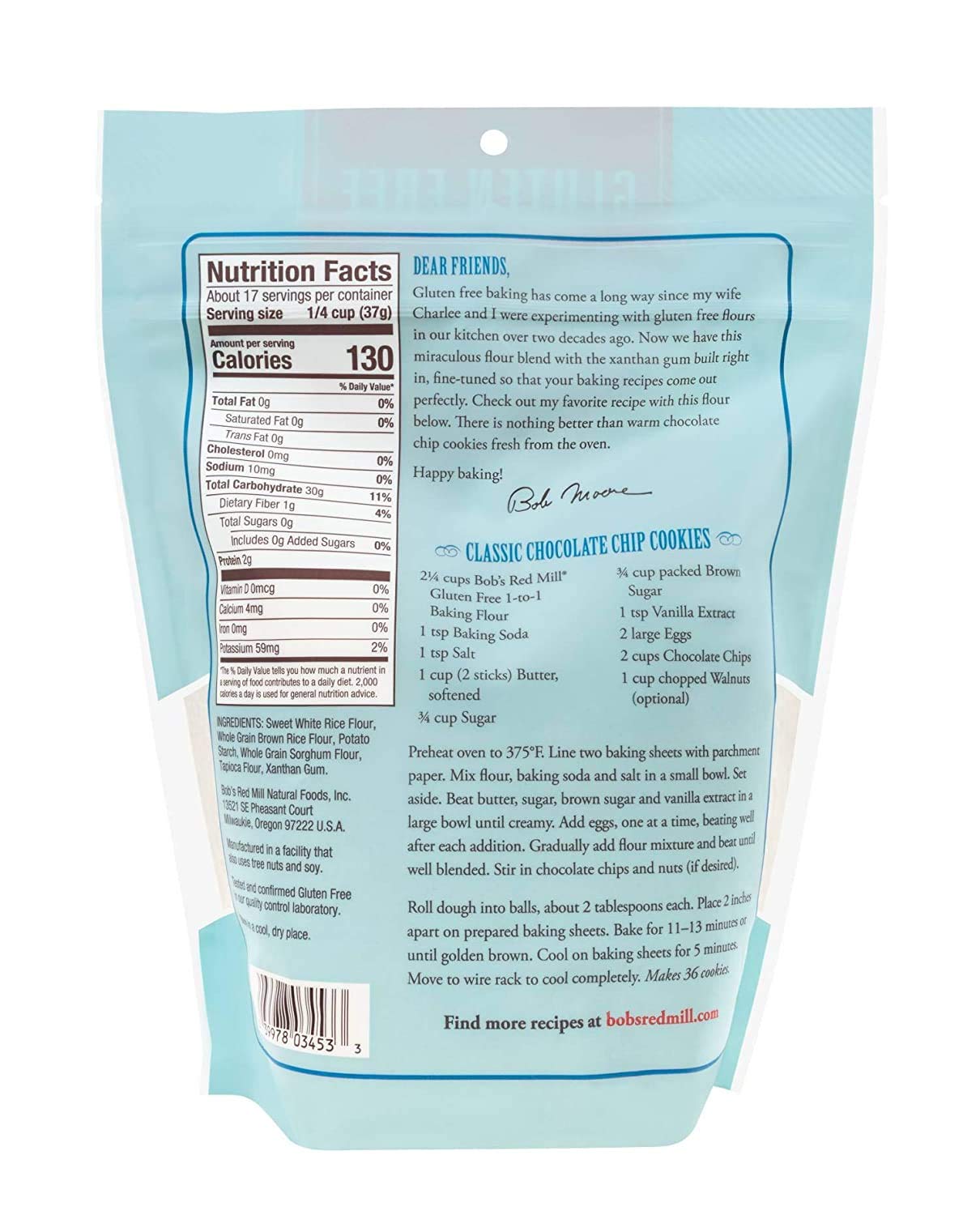 Bobs Red Mill Gluten Free 1-to-1 Baking Flour 22 OZ (Pack - 3)