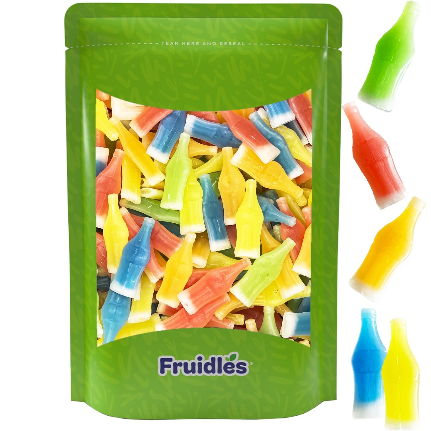 Fruidles Original Wax Bottles Candy Drinks, Liquid Filled Mini Drinks, Party Favorite   (Half Pound)
