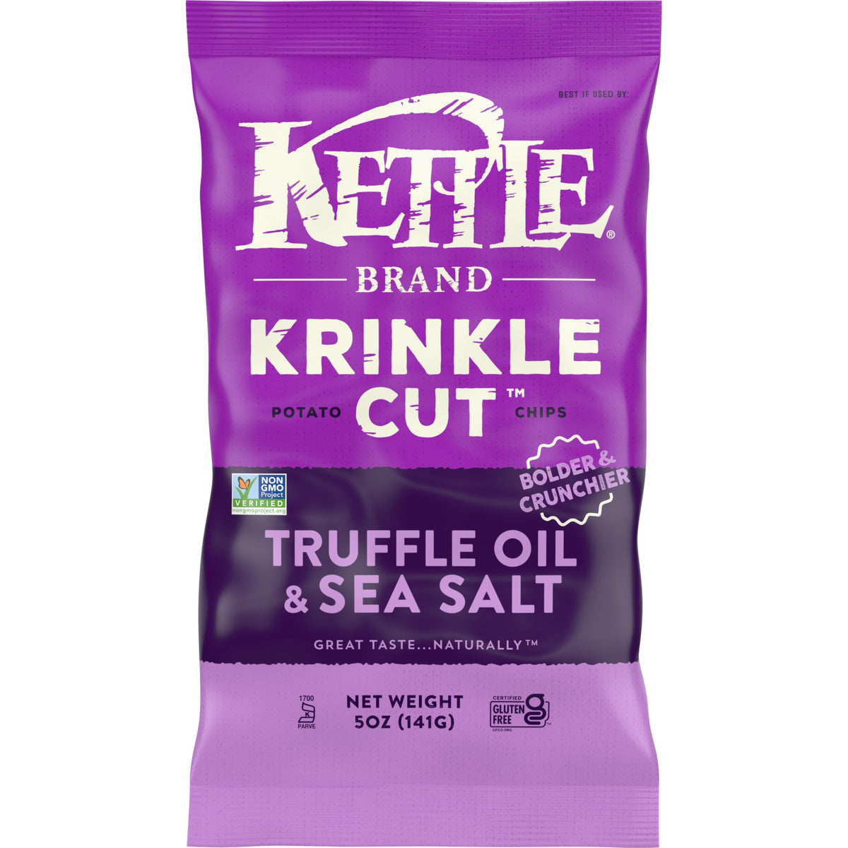 Kettle Foods Truffle & Sea Salt Krinkle Cut Potato Chips, 5 Oz