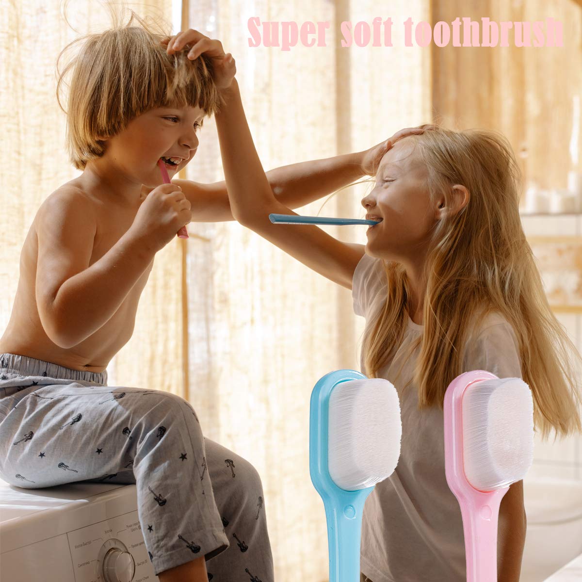 Di Qiu Ren Extra Soft Toothbrush For Sensitive Gums, Manual Toothbrush With 8 Tubes Of 10000 Soft Floss Bristle For Gum Care, Pr
