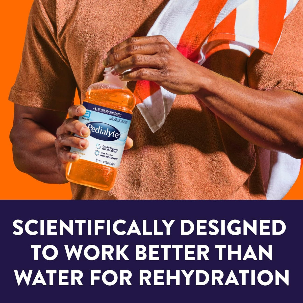 Pedialyte Electrolyte Drink, Hydration Drinks for Kids & Adults, Mixed Fruit, 1 Liter