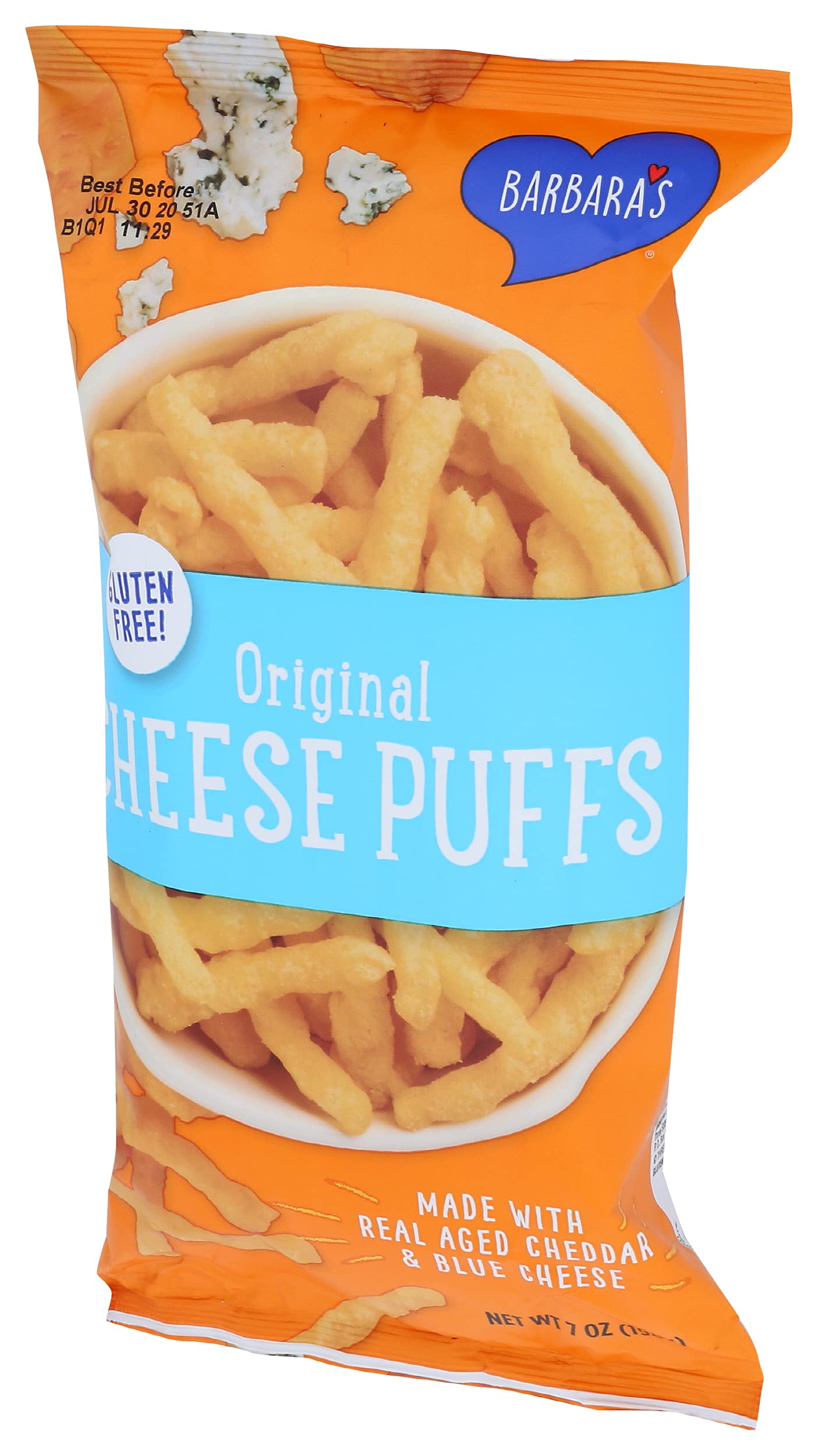 Barbara s Bakery, Original Cheese Puffs, 7 oz