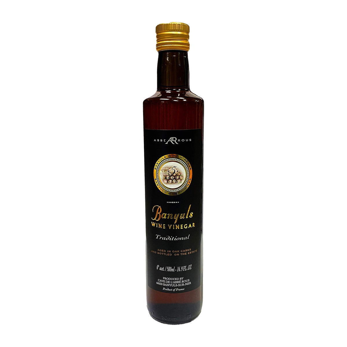 Cave de LAbbe Rous Banyuls Red Wine Vinegar, Aged 5 Years, 16.9 Fl Oz