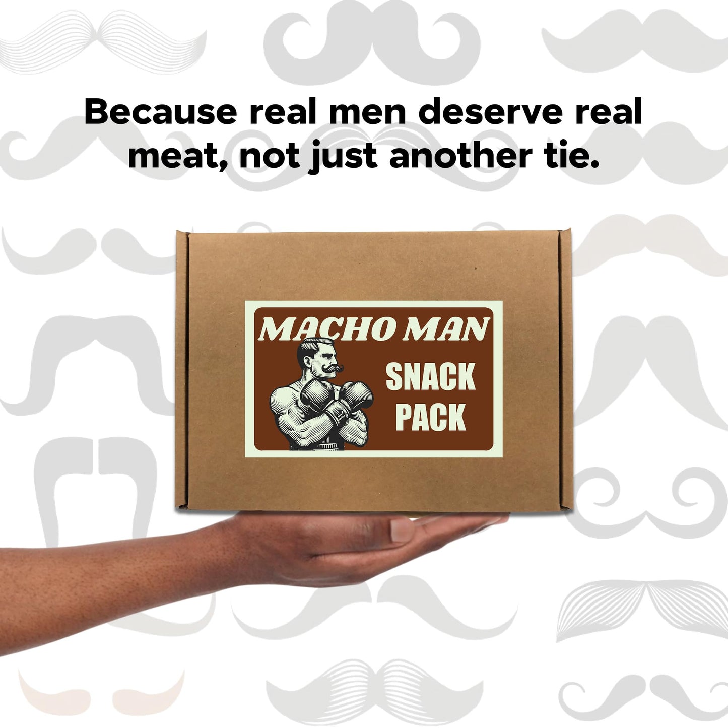 Macho Man Snack Pack Jerky Gift Box - High Protein Snacks For Men, Curated Beef Jerky Assortment Gift Box For Men, Husband, Dad, Boyfriend, Low Carb Keto