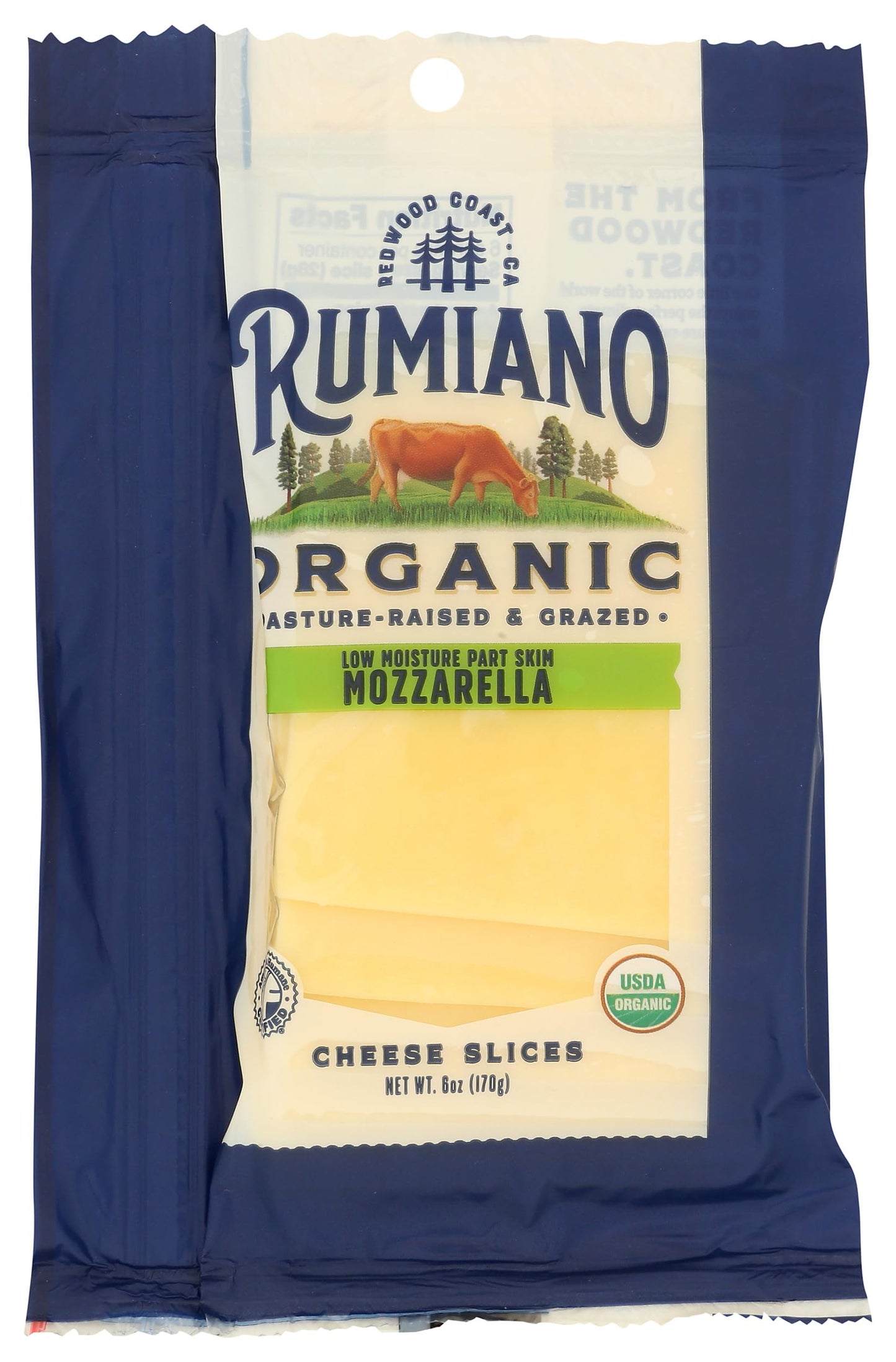 Rumiano Organic Mozzarella Cheese, Sliced, 6 oz
