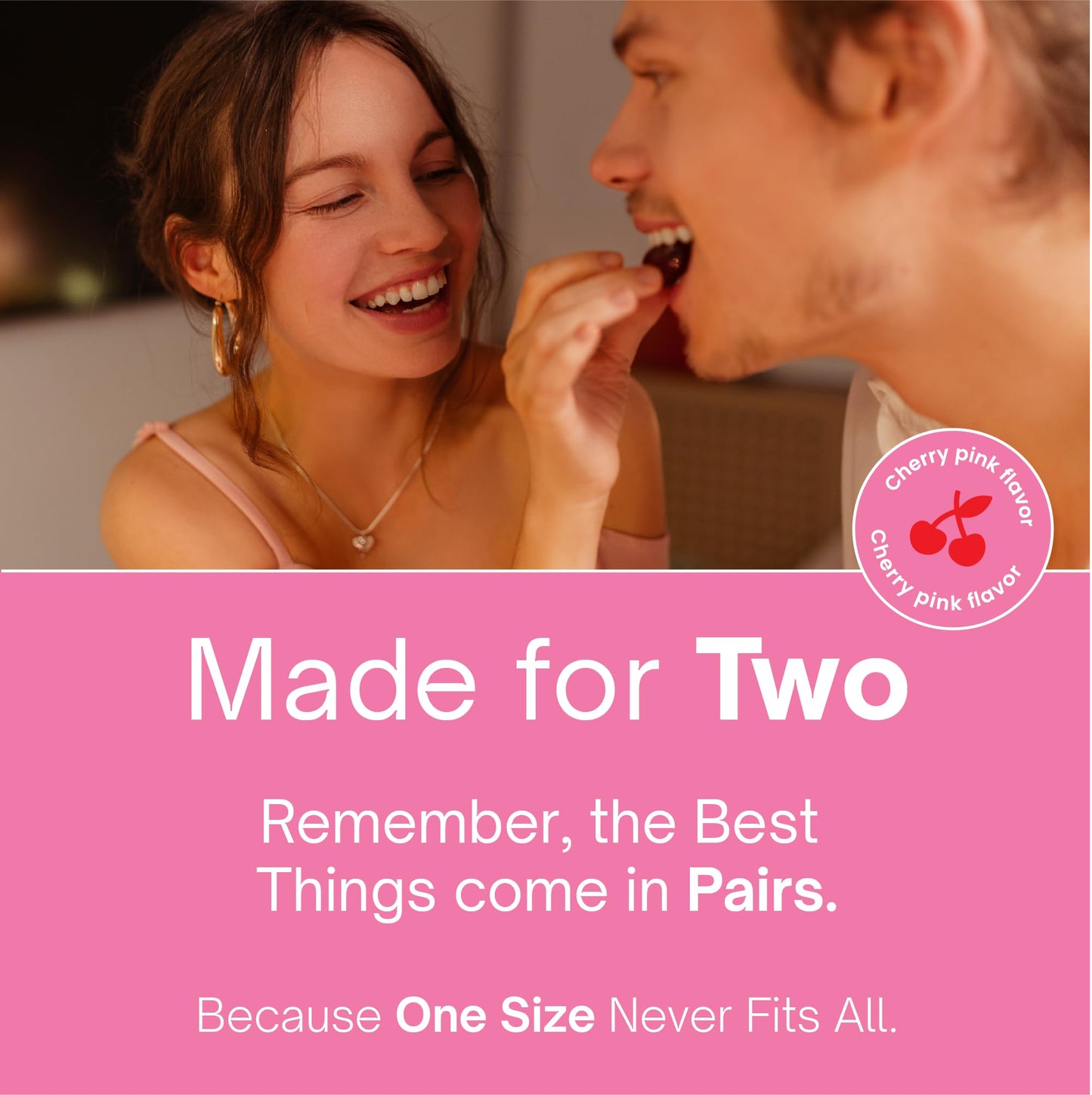 Kums Pink Cherry Rose Chocolate Tabs for Couples (1 Box) enhanced Pink Cherry Tab Chocolate for Men & Women | Vegetarian Delight Ideal for a Delightful Experience