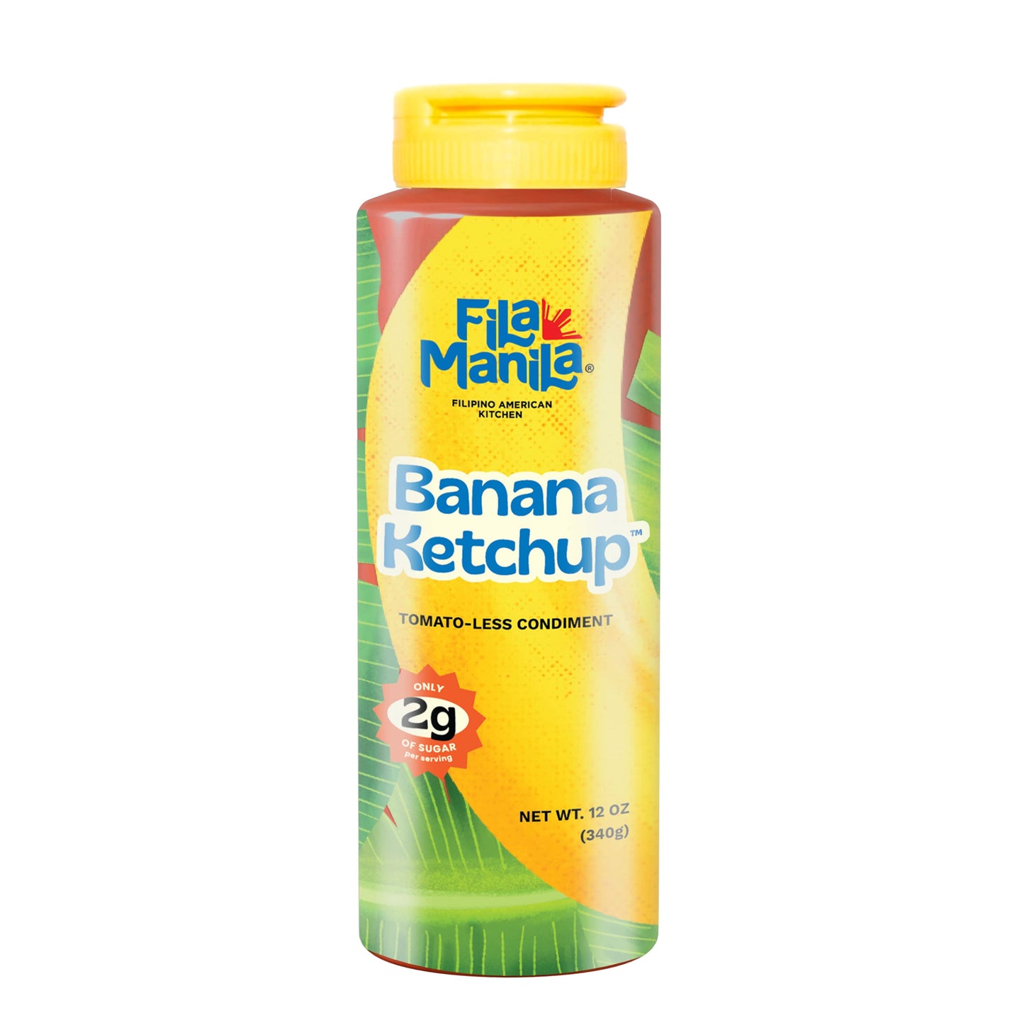 Fila Manila Banana Ketchup - Filipino Sauce & Condiment - 12 Oz Jar, Mild, Vegan, No Msg, No Sugar Added, Gluten Free, Dairy Fre