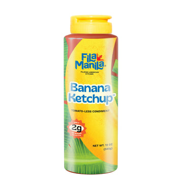 Fila Manila Banana Ketchup - Filipino Sauce & Condiment - 12 Oz Jar, Mild, Vegan, No Msg, No Sugar Added, Gluten Free, Dairy Fre