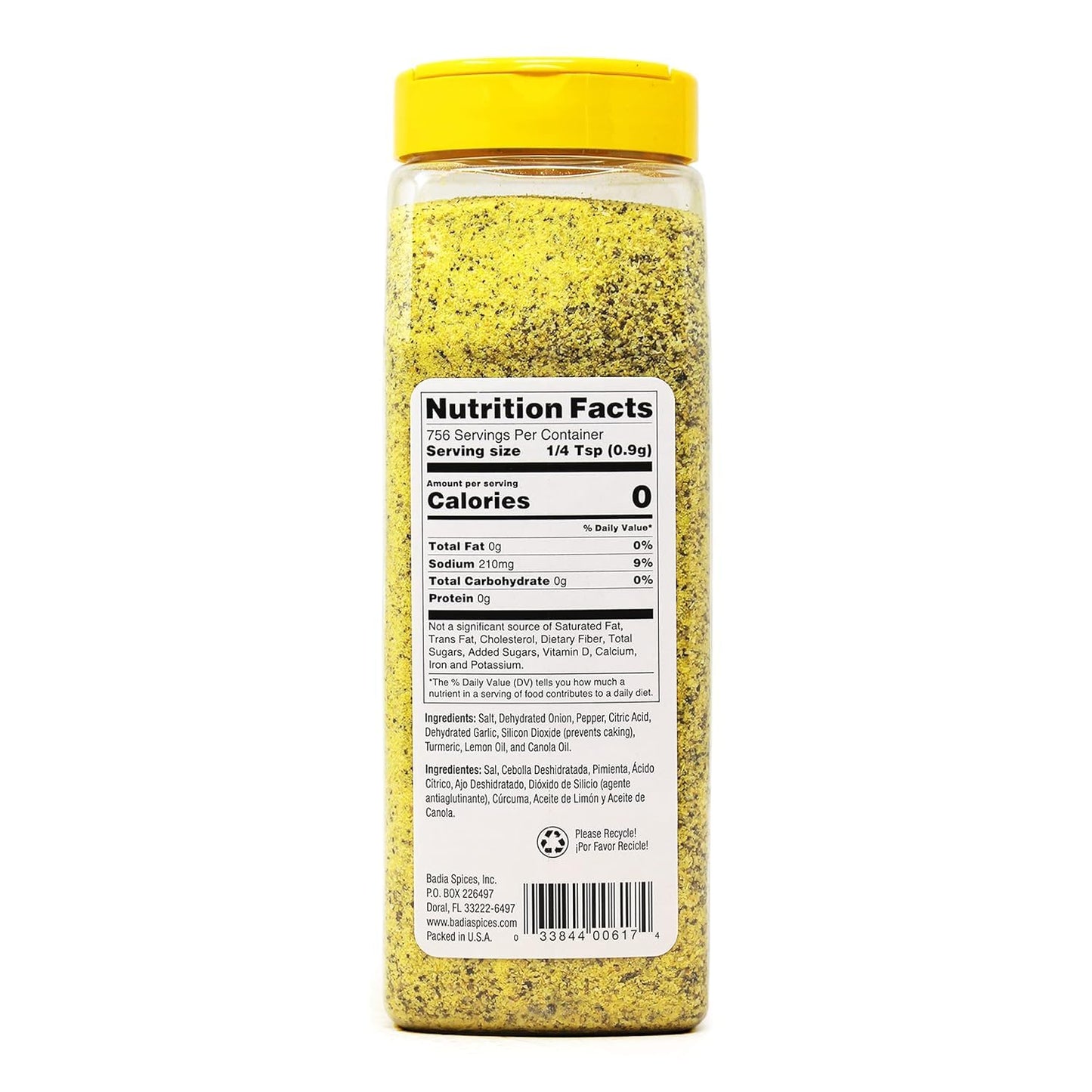 Badia Lemon Pepper, 1.5 Pound (Pack of 6)