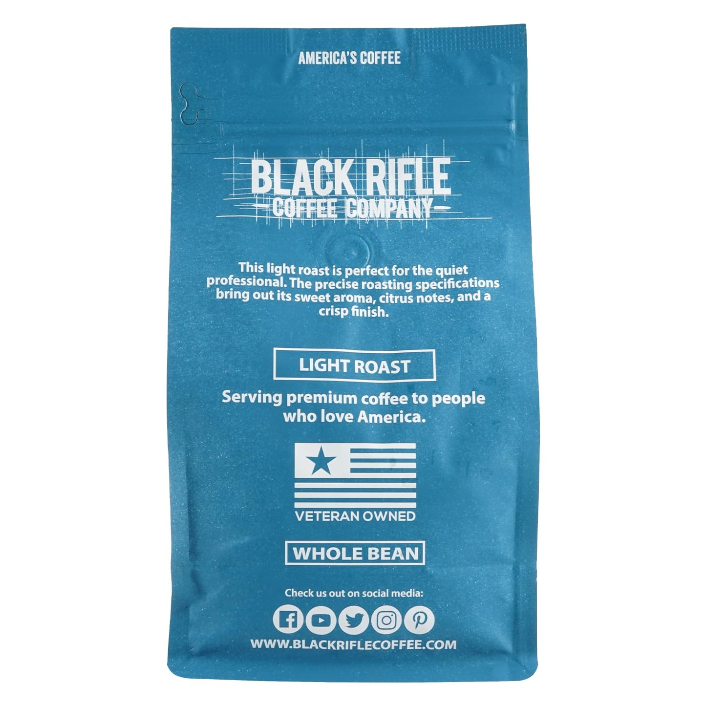Black   Coffee Company Whole Bean Coffee - Silencer Smooth Light Roast, 12oz Bag, Made from Colombian & Brazilian Beans