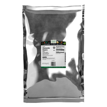 Frontier Co-Op Organic Whole Chamomile Flowers  Kosher  Bulk Herb - Dried Chamomile Flowers For Tea  Natural Skincare Recipes And More | 16 Ounce (Pack Of 2)