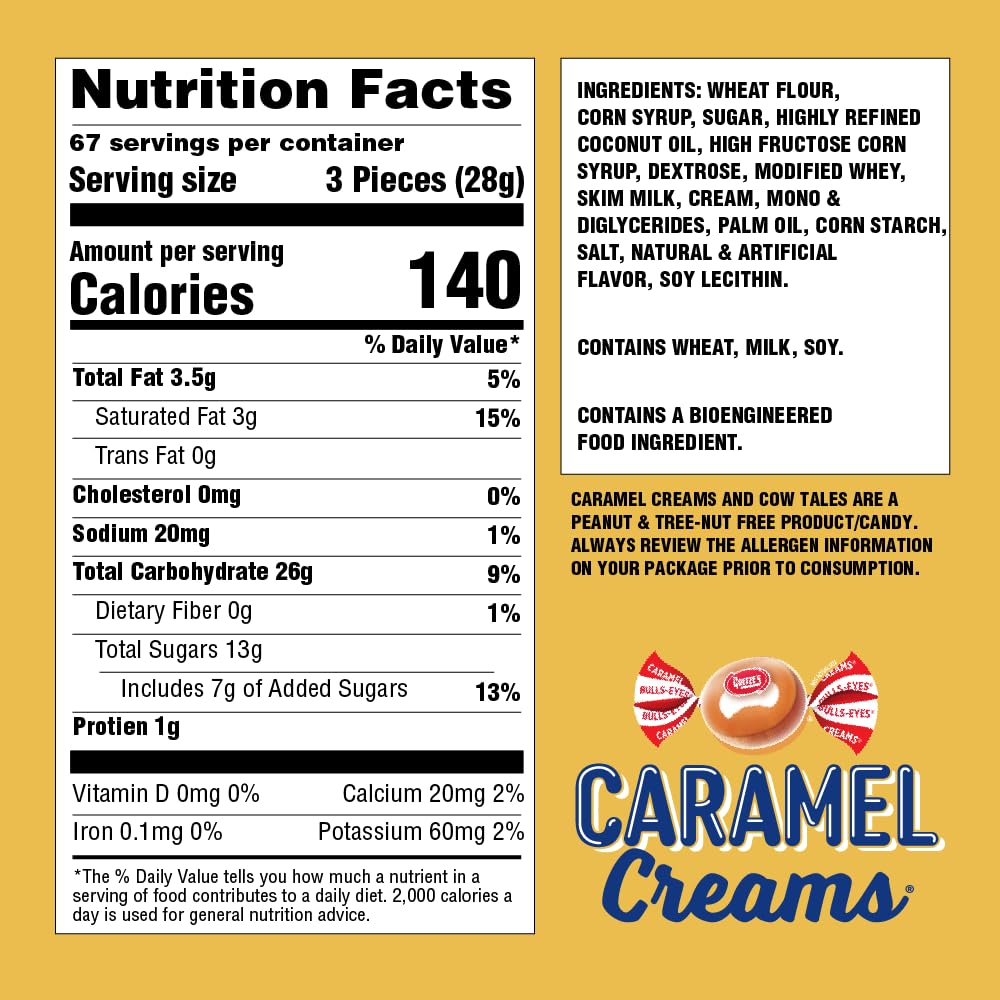 Goetze s Candy Vanilla Caramel Creams - 10 Pound Bag (160 Ounces) - Fresh from the Factory