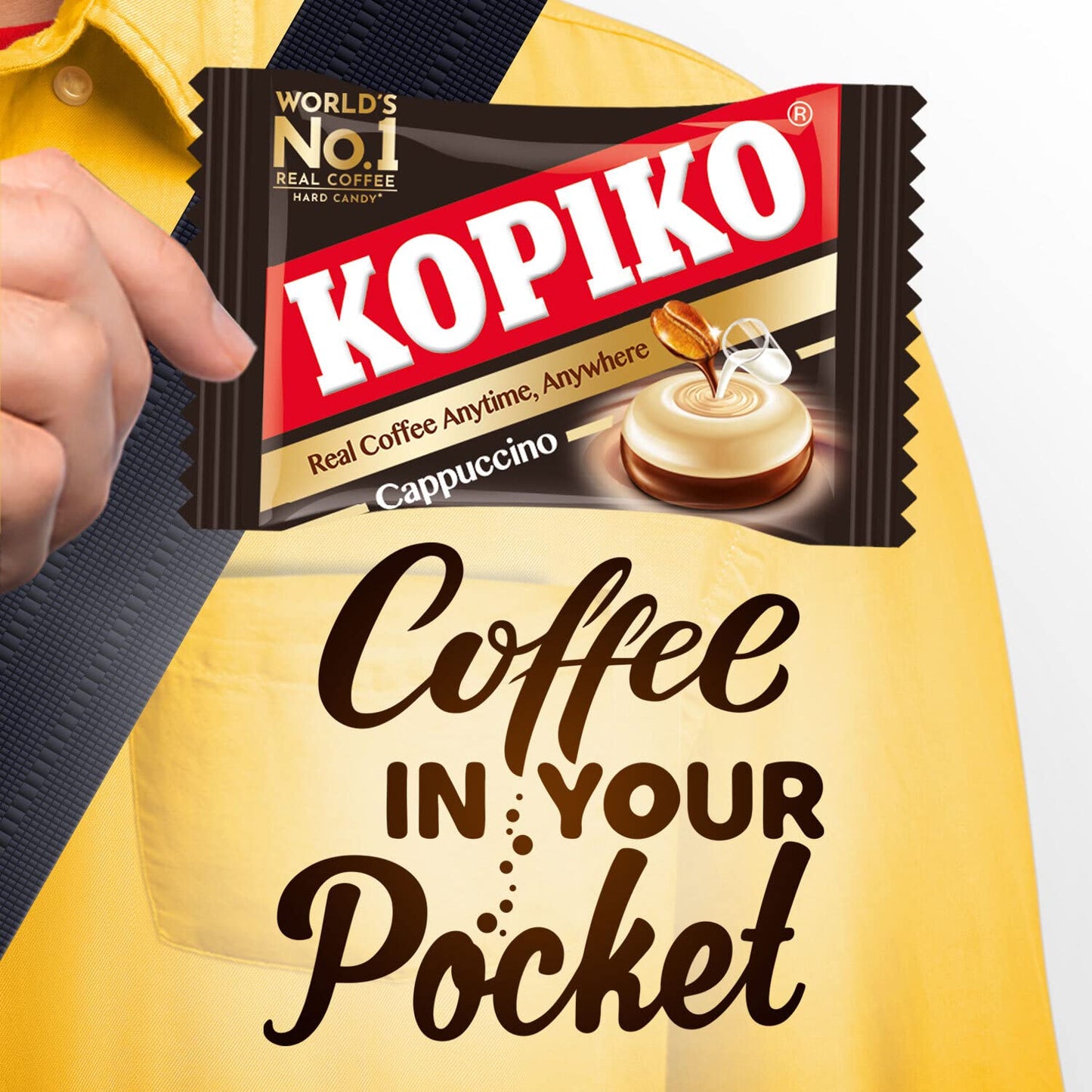 Kopiko Cappuccino Coffee Candy - 4.23 Ounce Pack - Brown