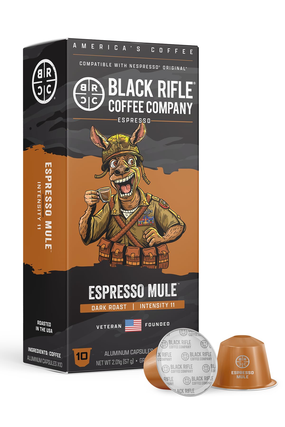 Black  Coffee Company 100ct Espresso Mule Capsules - Dark Roast Espresso  Chocolate  Bing Cherry & Caramelized Sugar  OriginalLine Compatible