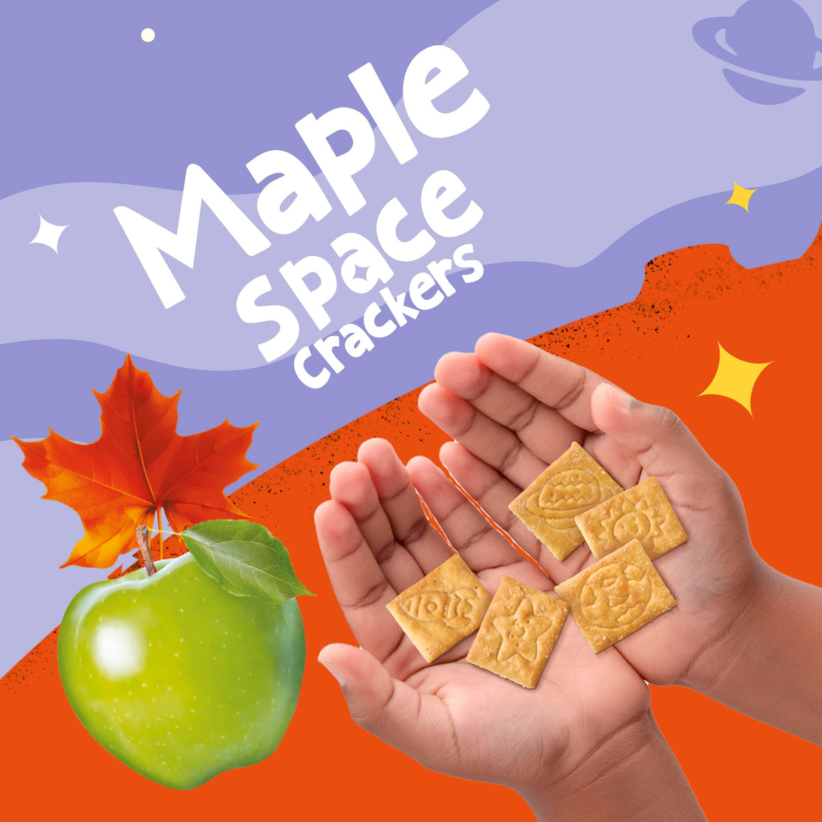 Get'Ems! From Gerber, Snacks For Kids, Maple Space Crackers Snacks For Kids, Made With Real Veggies & Fruits, Iron & Vitamin E -