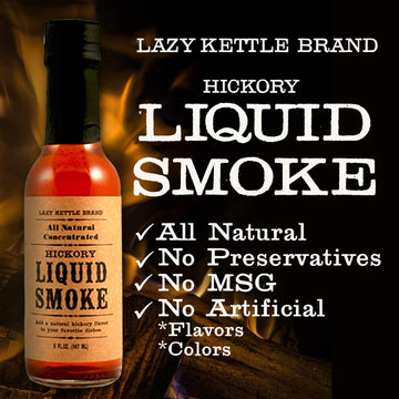 Lazy Kettle All Natural Liquid Smoke - Hickory Flavoring for Meat, Fish, Cheese, Sauces - 5 Fl Oz (Pack of 1)