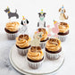 36 Pack Pet Dog Cupcake Toppers Dog Birthday Party Supplies Picks Baby Shower Kid Dog Lover Cake Decorations Supplies