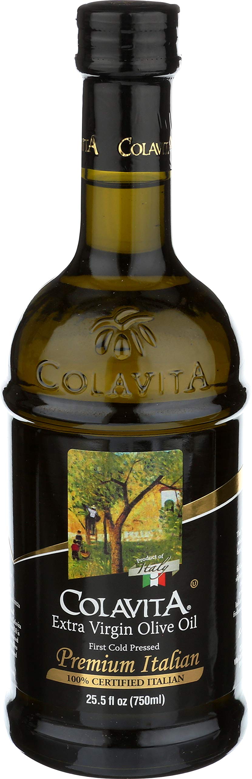 COLAVITA Extra Virgin Olive Oil - 25.5 Fl Oz (Pack of 2) - Glass Bottles - Premium Italian Quality