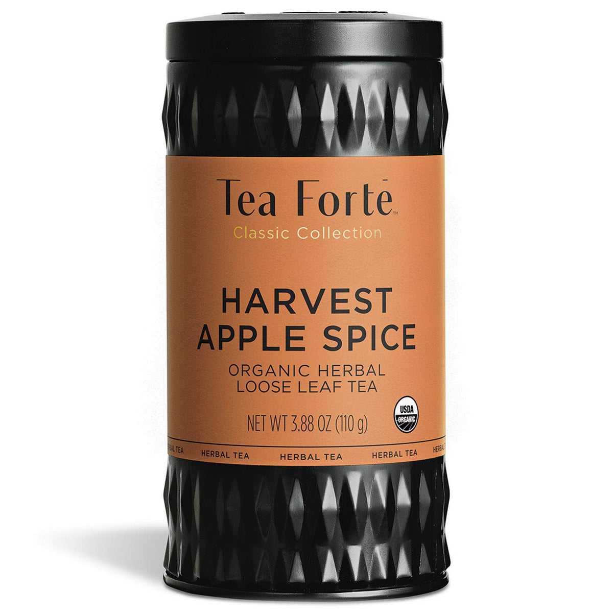 Tea Forte Organic Herbal Tea, Makes 35-50 Cups, 3.88 Ounce Loose Leaf Tea Canister, Harvest Apple Spice