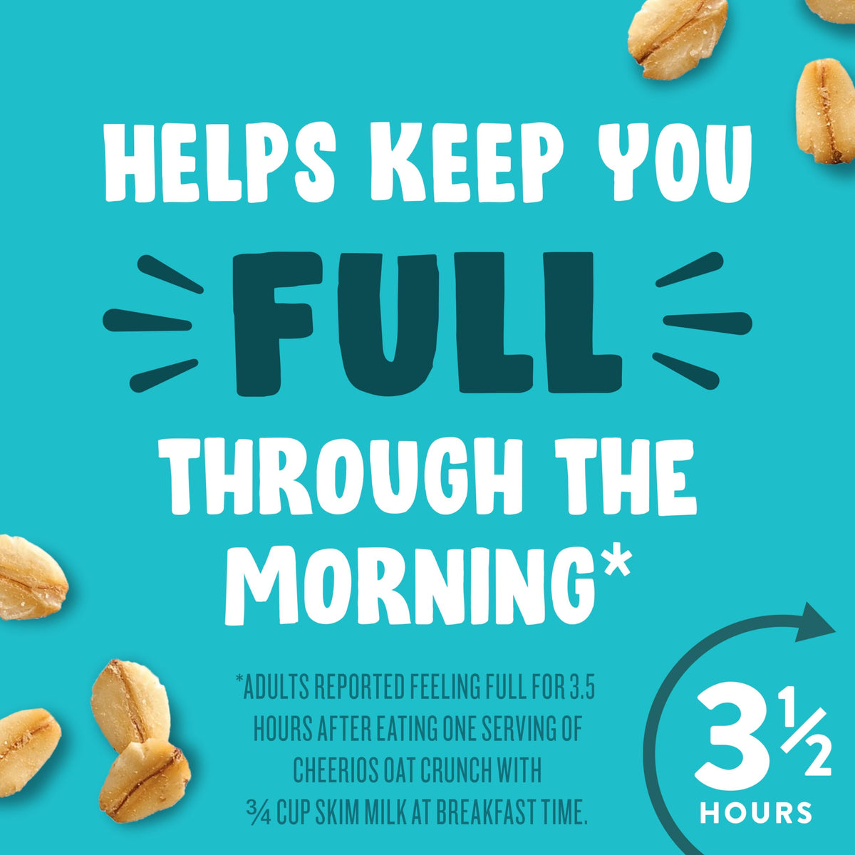 Cheerios Oat Crunch Almond Oat Breakfast Cereal, Family Size, 24 Oz