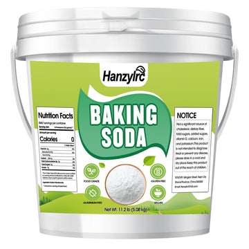 11.2 lb Baking Soda Powder Bulk  Food Grade  100% Pure Sodium Bicarbonate Powder  Can Neutralize Acidic Ingredients  Used for Bread  Cookies and Other Baked Goods  Also Can Clean and Deodorize