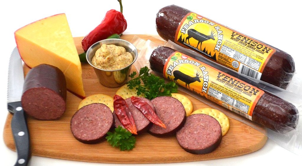Pearson Ranch Venison Wild Game Summer Sausage 7 Ounce Stick Of Venison Summer Sausage Exotic Meat, Gluten-Free, Msg-Free, Paleo