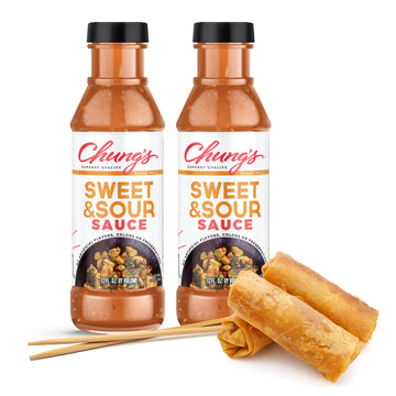 Chungs Sweet and Sour Sauce for Egg Rolls & Asian Appetizers, Low Sodium, Gluten-Free, 12oz (Pack of 2)