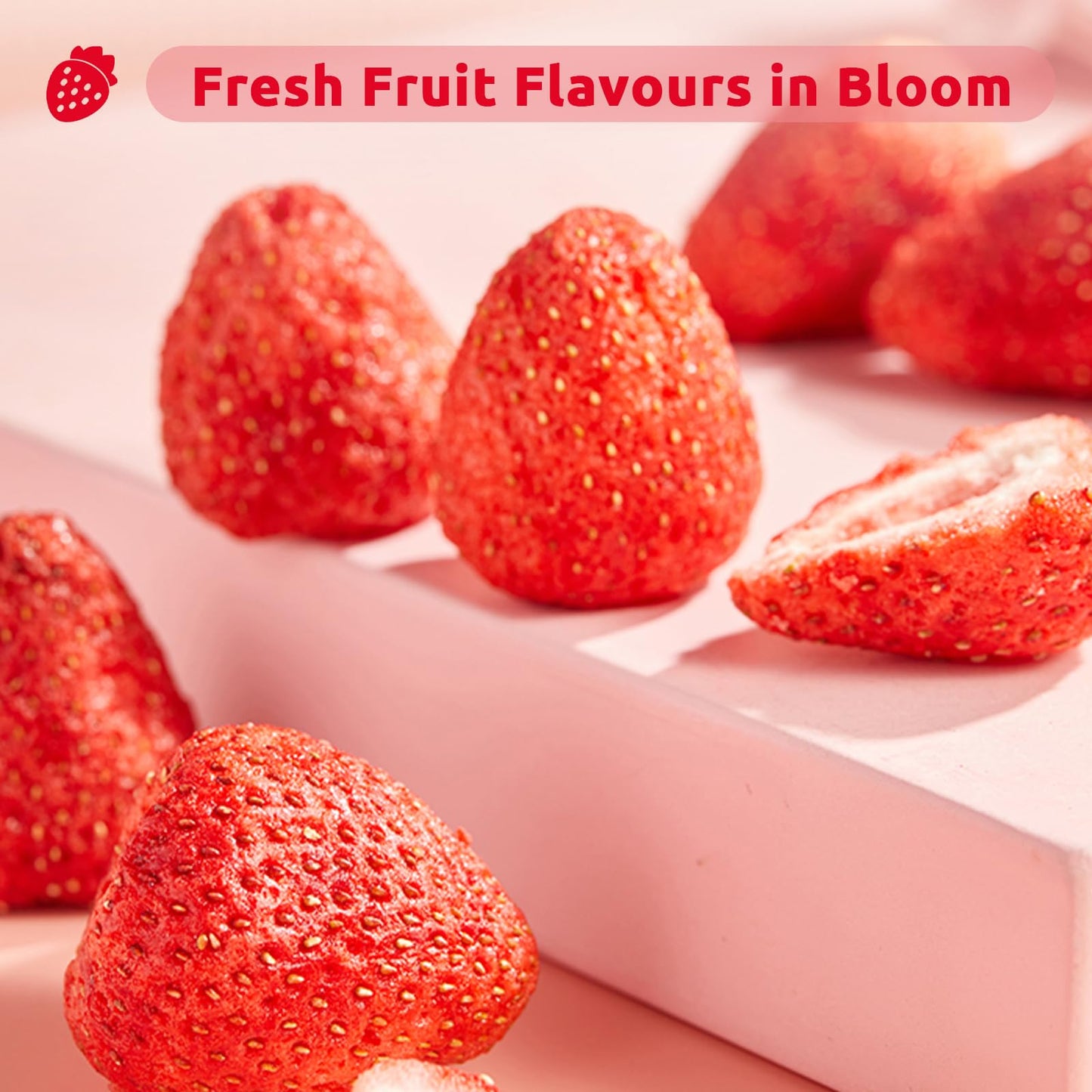 Whole Freeze-Dried Strawberries - 16 Oz / 1 Lb / 454G | Single-Ingredient | Select Harvest Freeze-Dried Fruit In Bulk | No Sugar