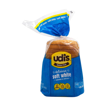 Udis Gluten Free White Bread - Frozen Sandwich Bread, 12 oz, Pack of 1