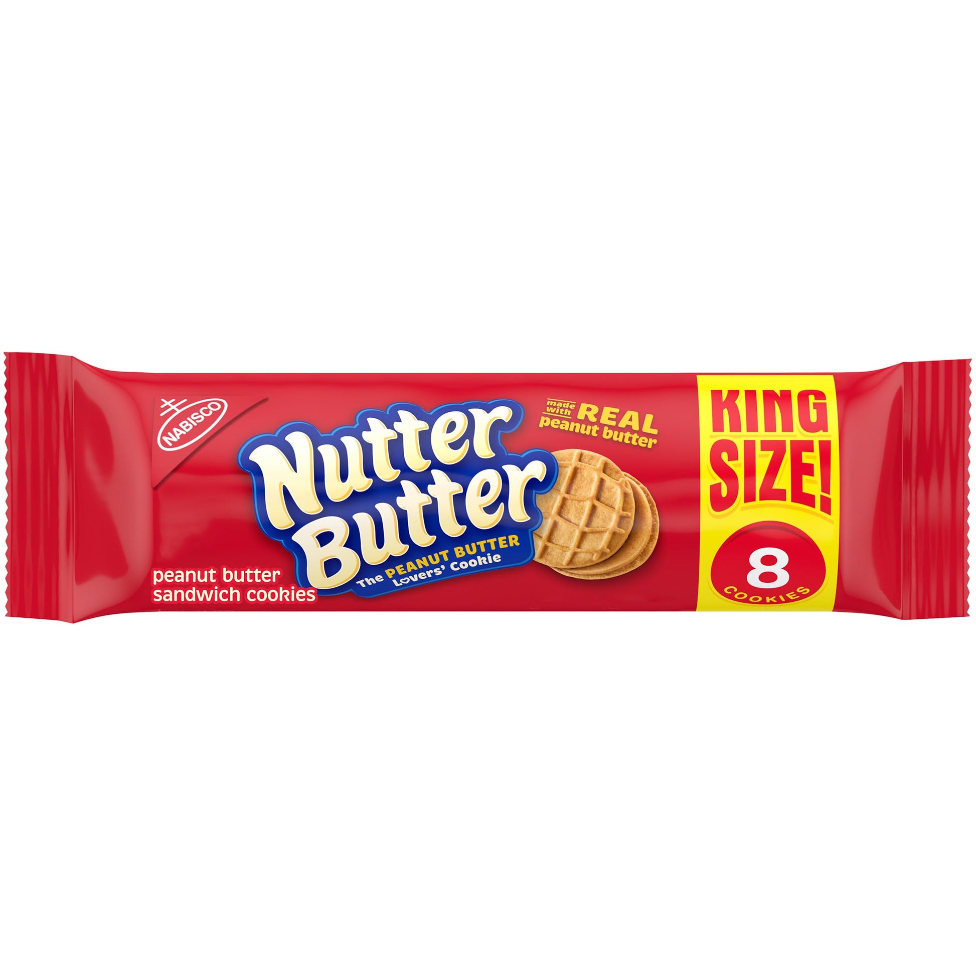 Nutter Butter Peanut Butter Sandwich Cookies, King Size, 3.5 oz