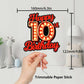 Happy 10Th Birthday Cake Topper Fluorescent Flashing Night Out Hen Movie Nightclub Theme Decor Supplies Boy Girl Happy Birthday