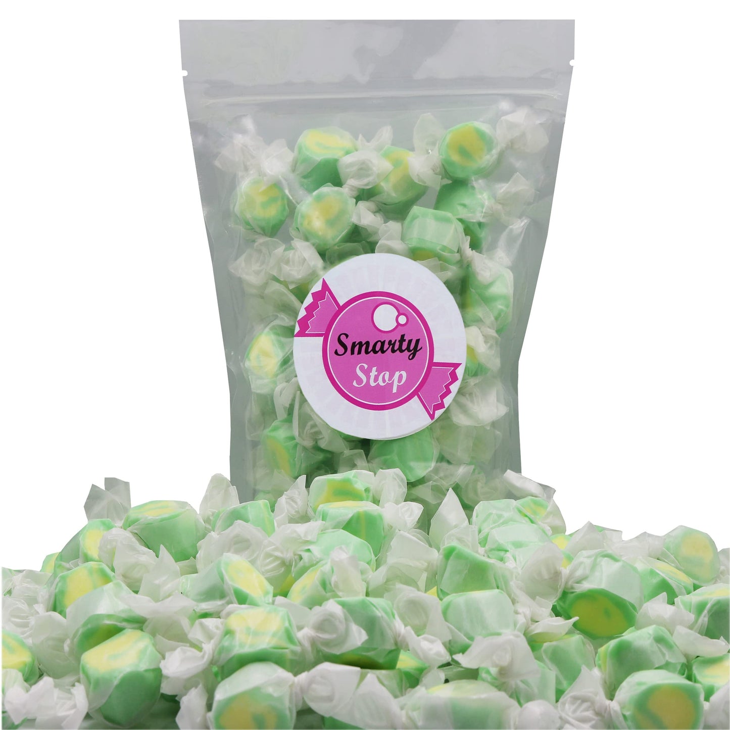 Gourmet Soft And Chewy Salt Water Taffy Candies - Individually Wrapped - Bulk Bags (Key Lime, 2 Pound (Pack Of 1))