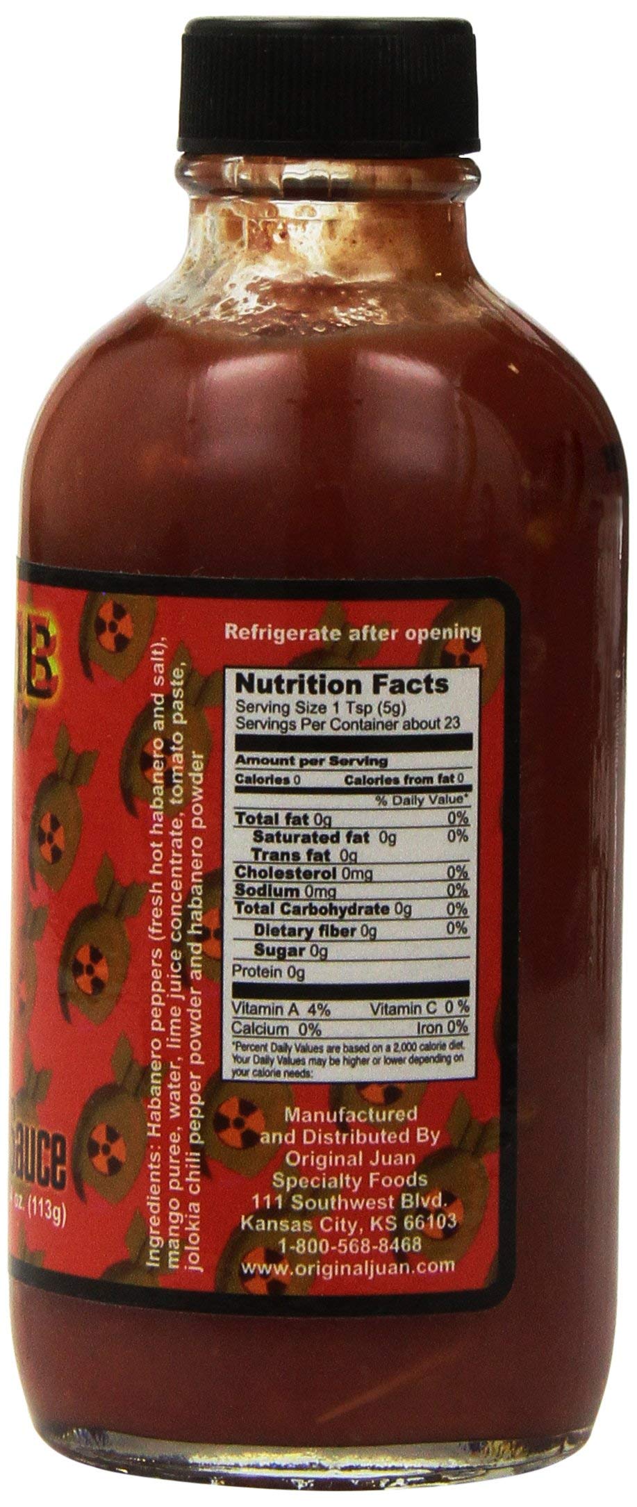 Da   Ghost Pepper Hot Sauce, 22,800 Scovilles, 4oz, Non-GMO, Gluten Free, Sugar Free, Keto, Made in USA