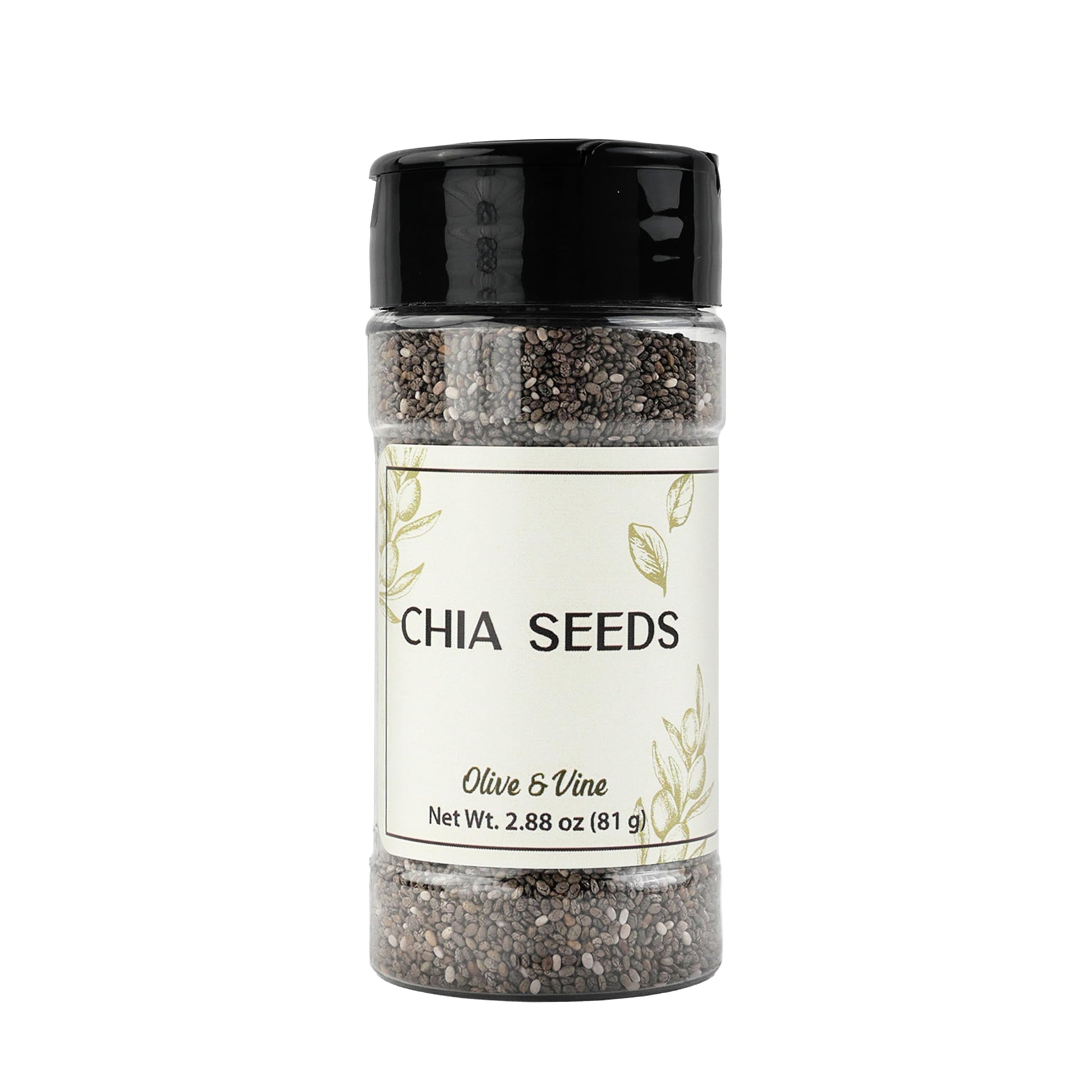 Olive & Vine Chia Seeds, Nutty Flavor, for Smoothies & Baking, Rich Tradition, Authentic Taste, for Global Recipes (2.88 Ounce)