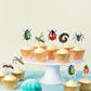 Ercadio 32 Pcs Insect Theme Cupcake Toppers Ladybugs Millipedes Grasshoppers Spiders Ants Cupcake Pick Decorations For Insect Th